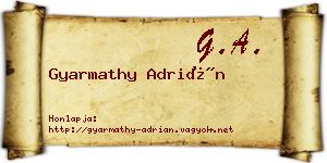 Gyarmathy Adrián névjegykártya